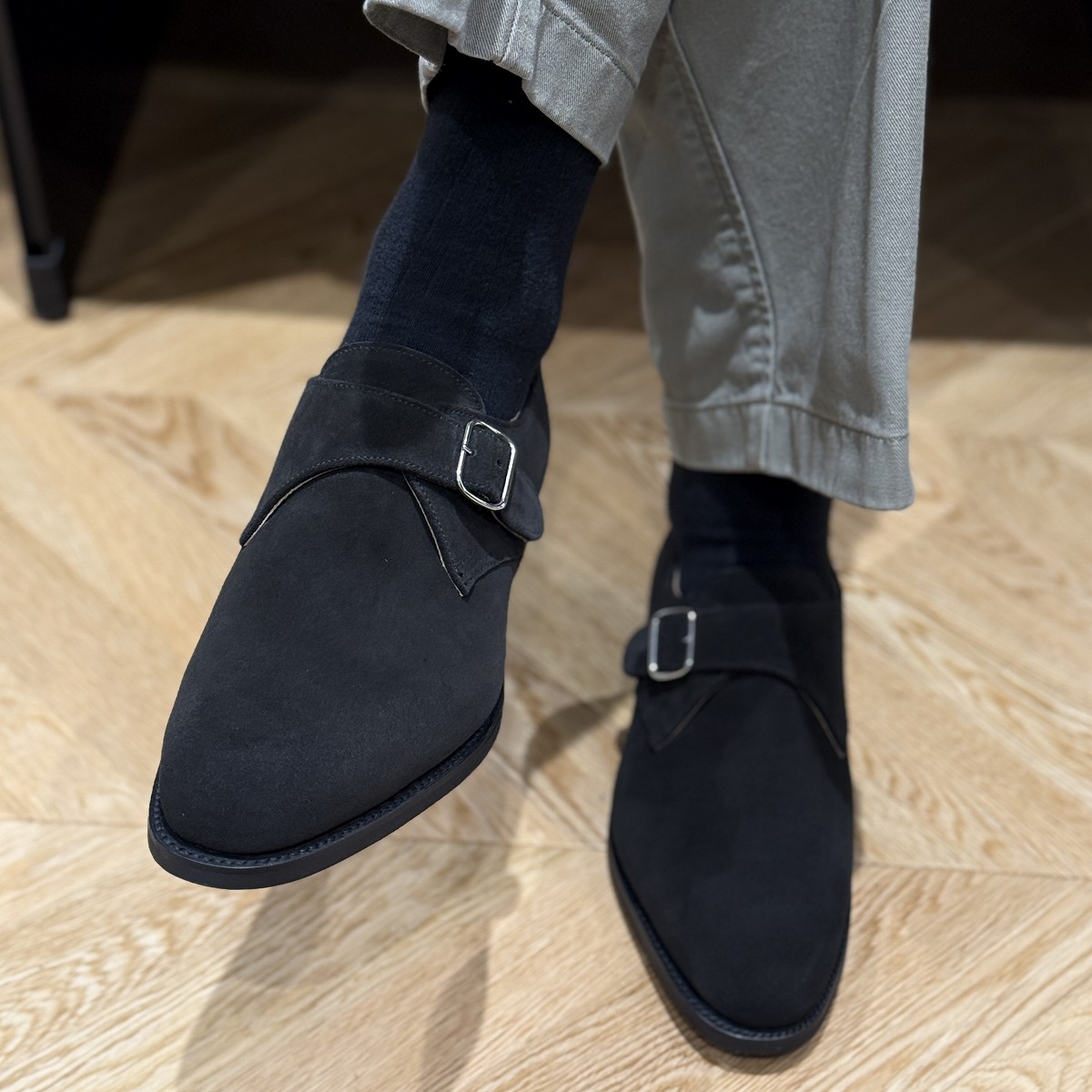 クロケット＆ジョーンズのシングルモンクストラップ「MALVERN