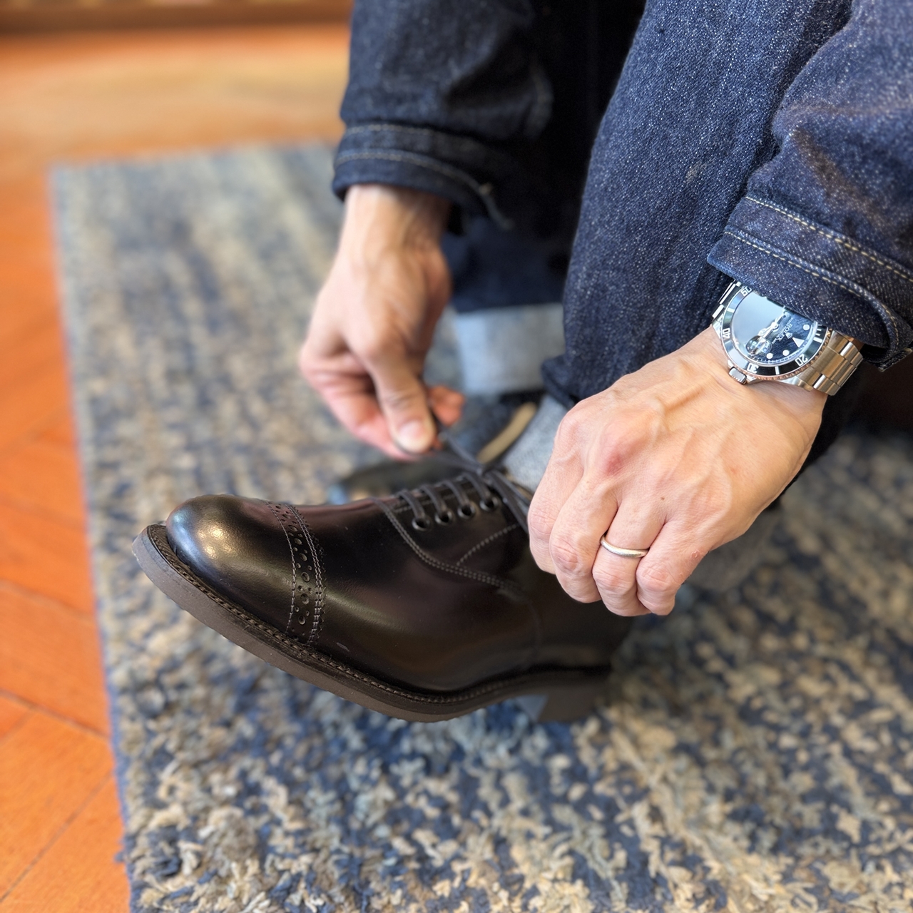 SANDERS(サンダース）のMILITARY PUNCHED CAP OXFORD – 株式会社